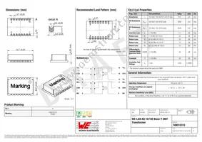 749010310 Datasheet Cover