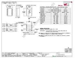 749014012 Datasheet Cover