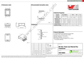 7491194501 Datasheet Cover