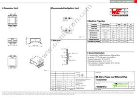 7491194912 Datasheet Cover