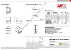 7491195212 Datasheet Cover