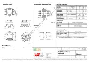 749251020 Datasheet Cover