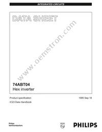 74ABT04N Datasheet Cover