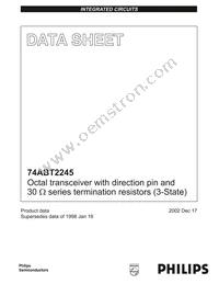74ABT2245D Datasheet Cover