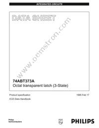 74ABT373APW Datasheet Cover