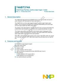 74ABT374AD Datasheet Cover