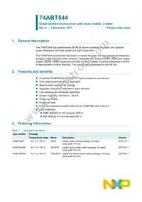 74ABT544D Datasheet Page 2