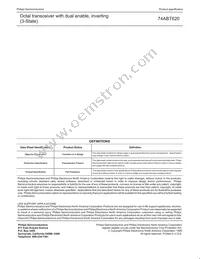 74ABT620PW Datasheet Page 11