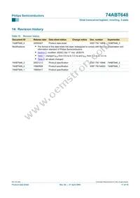 74ABT648PW Datasheet Page 17