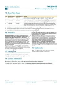 74ABT648PW Datasheet Page 18