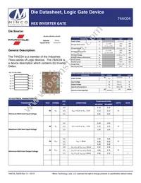 74AC04 Datasheet Cover