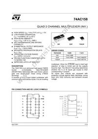 74AC158MTR Datasheet Cover