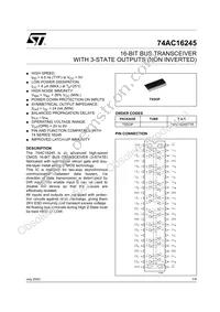 74AC16245TTR Datasheet Cover