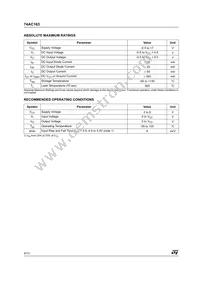 74AC163TTR Datasheet Page 4