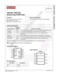 74ACT02SCX Datasheet Cover