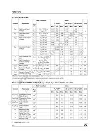 74ACT573TTR Datasheet Page 4