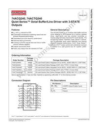 74ACTQ240SCX Datasheet Cover