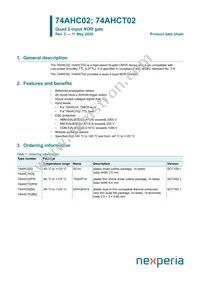 74AHC02D Datasheet Cover