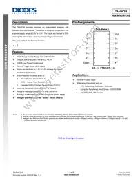 74AHC04T14-13 Datasheet Cover
