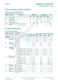 74AHC125PW Datasheet Page 4