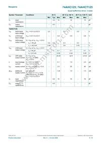 74AHC125PW Datasheet Page 5