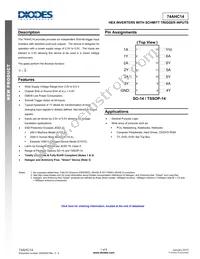 74AHC14S14-13 Datasheet Cover