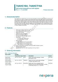 74AHC164PW Datasheet Cover