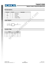 74AHC1G00W5-7 Datasheet Page 2