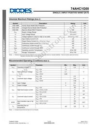 74AHC1G00W5-7 Datasheet Page 3
