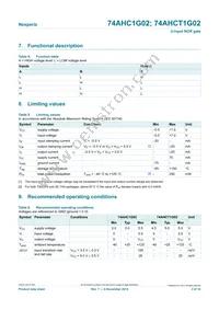 74AHC1G02GV Datasheet Page 3
