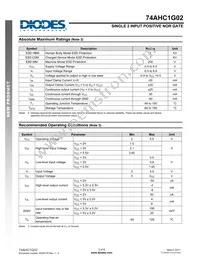 74AHC1G02W5-7 Datasheet Page 3