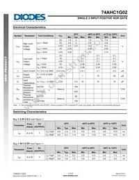 74AHC1G02W5-7 Datasheet Page 4