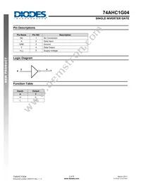 74AHC1G04W5-7 Datasheet Page 2