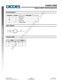 74AHC1G08W5-7 Datasheet Page 2
