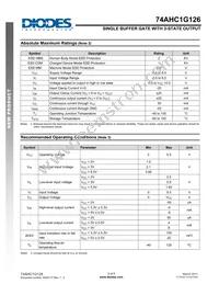 74AHC1G126W5-7 Datasheet Page 3