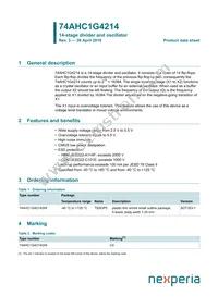 74AHC1G4214GWH Datasheet Cover