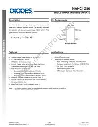 74AHC1G86W5-7 Datasheet Cover