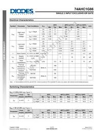 74AHC1G86W5-7 Datasheet Page 4