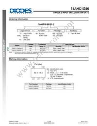74AHC1G86W5-7 Datasheet Page 6