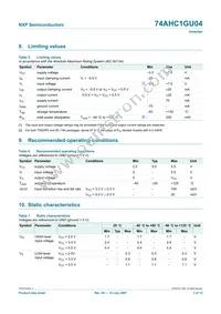 74AHC1GU04GW Datasheet Page 3