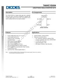 74AHC1GU04W5-7 Datasheet Cover