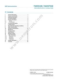 74AHC240PW Datasheet Page 16