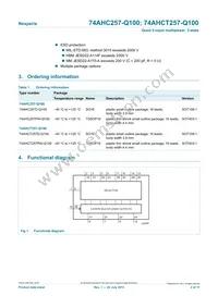 74AHC257D-Q100J Datasheet Page 2
