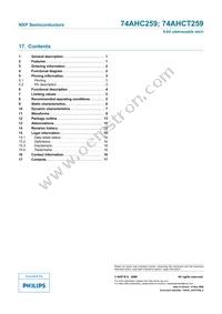 74AHC259D Datasheet Page 17