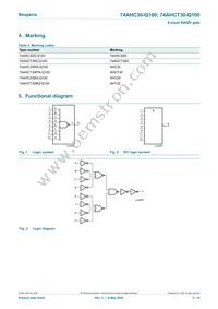 74AHC30BQ-Q100X Datasheet Page 2