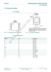 74AHC30BQ-Q100X Datasheet Page 3