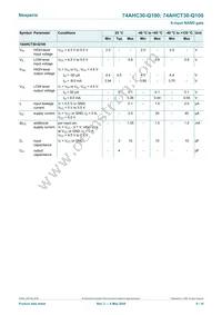74AHC30BQ-Q100X Datasheet Page 6