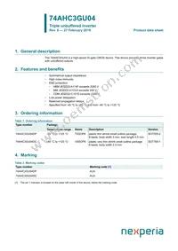 74AHC3GU04GD Datasheet Cover