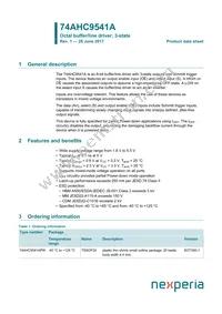 74AHC9541APWJ Datasheet Cover