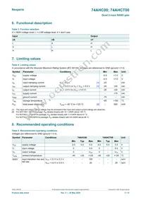 74AHCT00D Datasheet Page 3